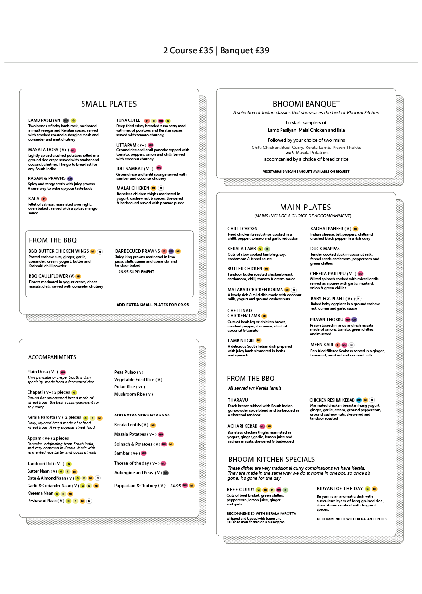 Cheltenham Menu Bhoomi Kitchen